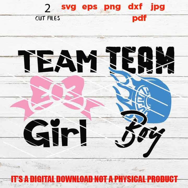 team boy team girl matching shirts cut files, dxf, gender reveal svg, Boy girl gender reveal svg, Boy girl shirts, png high resolution, jpg