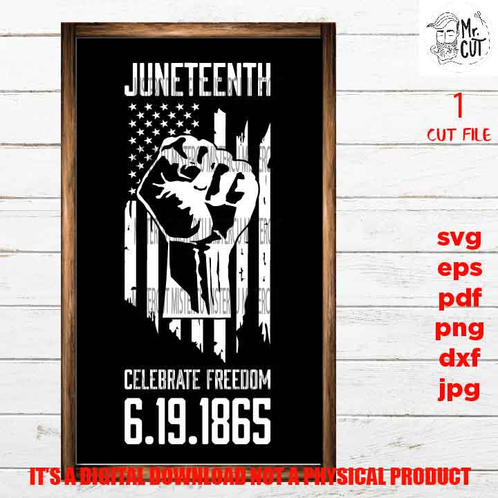 Juneteenth svg, Juneteenth 1865, Freedom 1865,  African American Freedom PNG, Dxf, usa flag, black history, black king, black queen