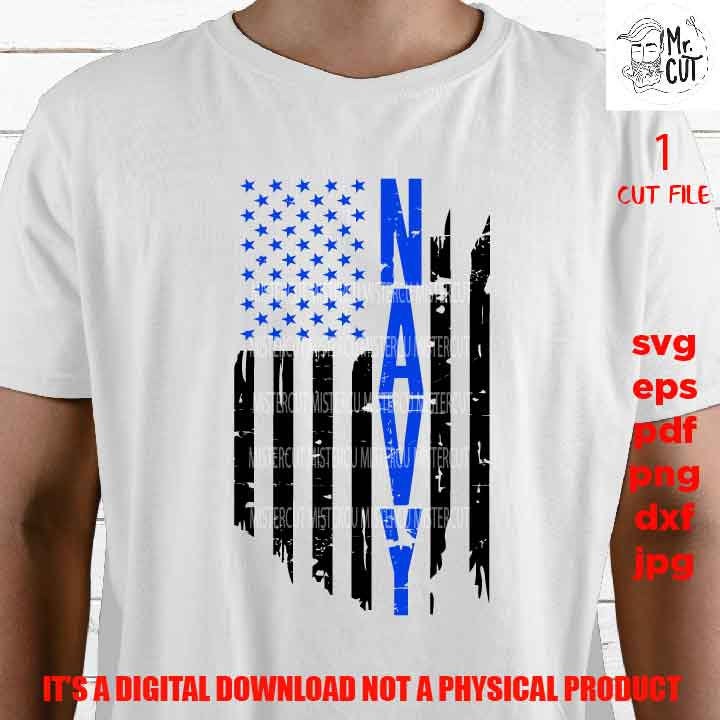 USA navy veteran flag, navy flag, Svg, Distressed Flag Svg, fourth of july, veteran day, Cut Files, Design T-shirt, vector, dxf, jpg, png