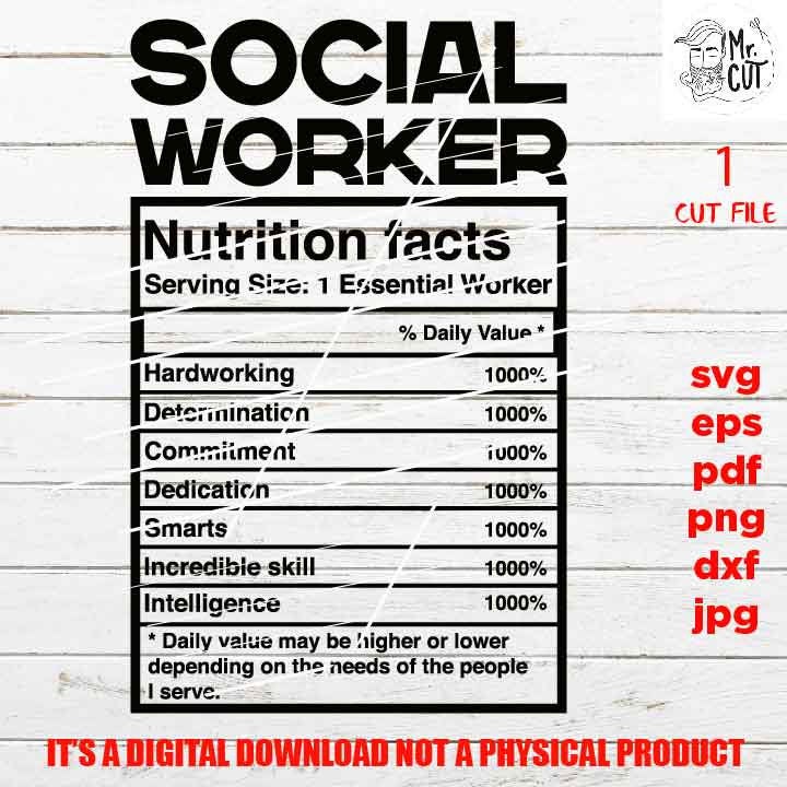 Social worker facts shirt vector design, sign svg, Social worker idea gift, sign Svg, PNG high resolution, Dxf, eps, pdf, essential worker