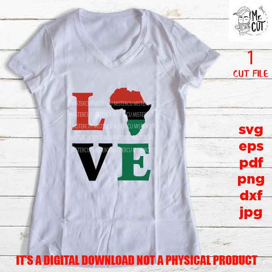 love africa, shirt vector design, Black woman svg, black king queen quotes saying PNG, Dxf, pdf, jpg, eps,