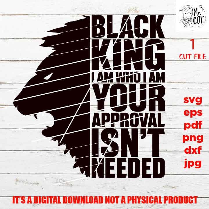 Black lion king, Black king nutrition shirt vector design EpS, dxf jpg reverse, png high resolution, pdf, cut files, American man melanin