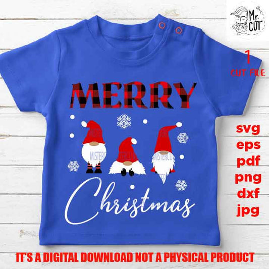 Merry Christmas SVG, gnomes SVG, santa claus Christmas Svg, Winter Shirt, Snow Cute, DxF, pdf EpS, cut file, jpg, png high resolution