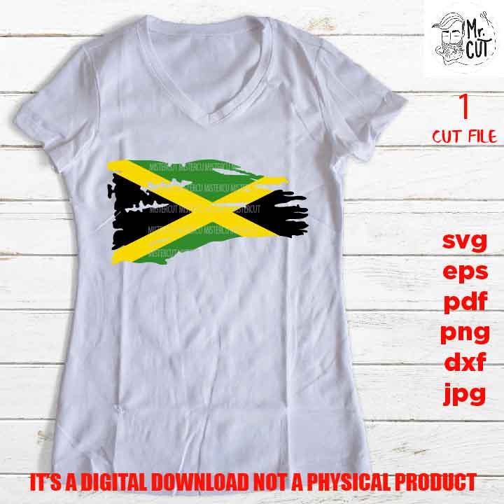 Jamaica Flag distressed SVG, flag svg, Jamaican flag shirt vector design svg, independence day, rise, jpg, png, dxf,  svg, patriotic shirt