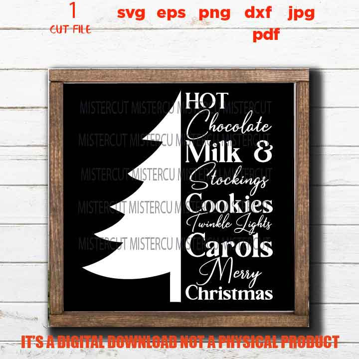 Christmas Tree Svg, Rustic Christmas, Home Decor and Farmhouse Wall DxF, EpS, cut file, jpg mirrored, png, christmas dxf