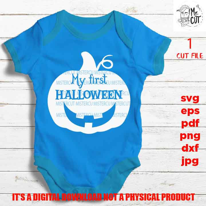 my first halloween vector design, halloween bodysuit vector design svg, png, DxF, EpS, cut file, jpg, pdf, halloween sign or shirt svg