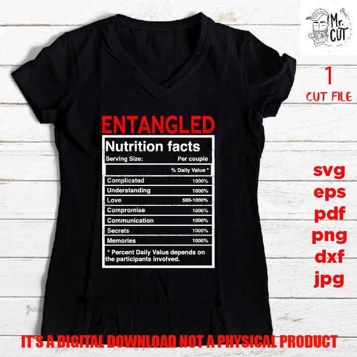 Entanglement nutrition facts svg, shirt vector design, love, wedding, anniversary, jpg, png high resolution, pdf, cut files Black Girl Magic