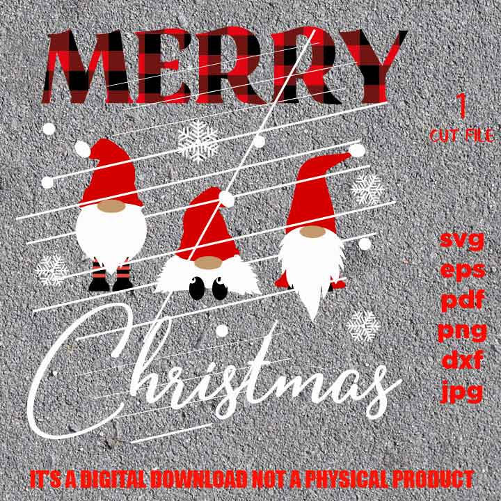 Merry Christmas SVG, gnomes SVG, santa claus Christmas Svg, Winter Shirt, Snow Cute, DxF, pdf EpS, cut file, jpg, png high resolution