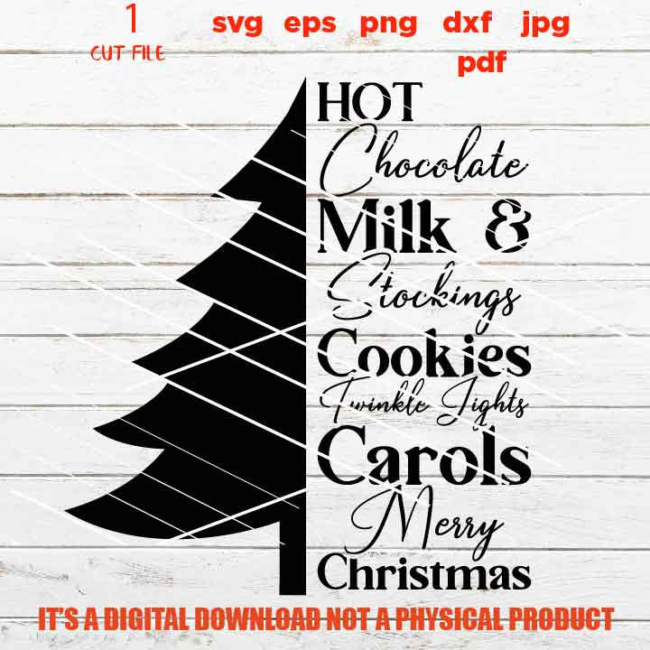 Christmas Tree Svg, Rustic Christmas, Home Decor and Farmhouse Wall DxF, EpS, cut file, jpg mirrored, png, christmas dxf