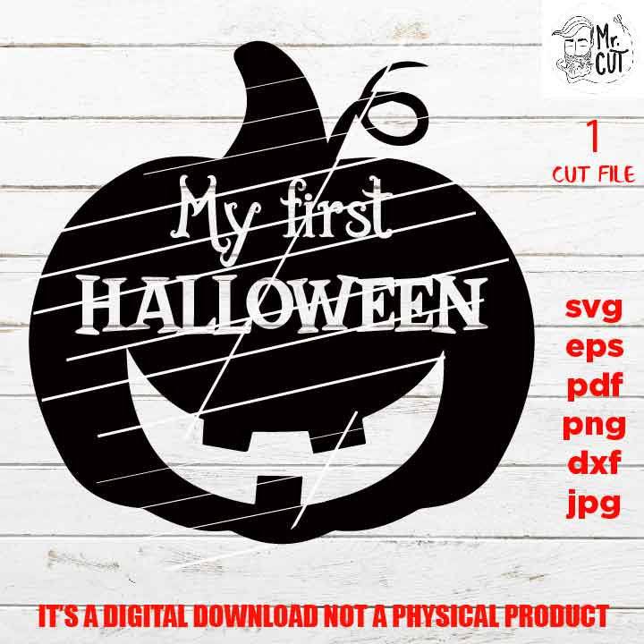 my first halloween vector design, halloween bodysuit vector design svg, png, DxF, EpS, cut file, jpg, pdf, halloween sign or shirt svg