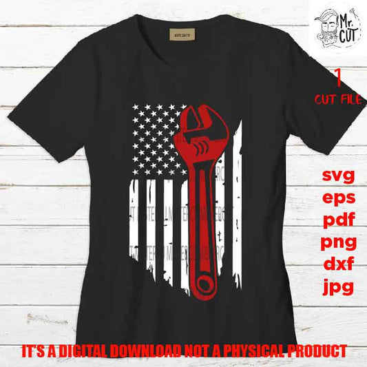 USA flag svg, Machinist Flag shirt vector design, sign, mechanic idea gift, Distressed Flag Svg, PNG hig resolution, Dxf, eps, pdf