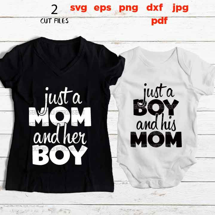 mother and boy son, Matching Outfits, New Mom Mom son shirts SVG, DxF, EpS, cut file, png high resolution, jpg, pdf, Printable Digital