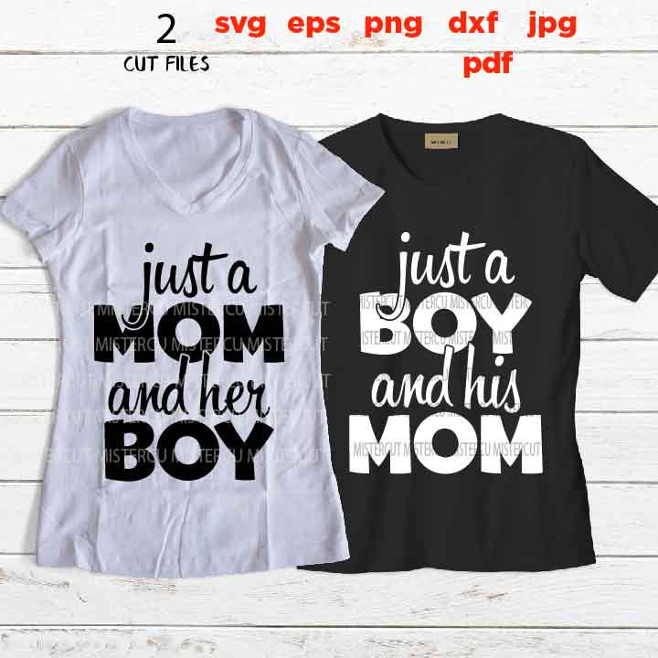 mother and boy son, Matching Outfits, New Mom Mom son shirts SVG, DxF, EpS, cut file, png high resolution, jpg, pdf, Printable Digital