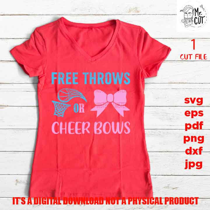 free throws or cheer bows cut file, dxf, gender reveal svg, Boy girl gender reveal svg, png high resolution, jpg mirrored, Printable Digital