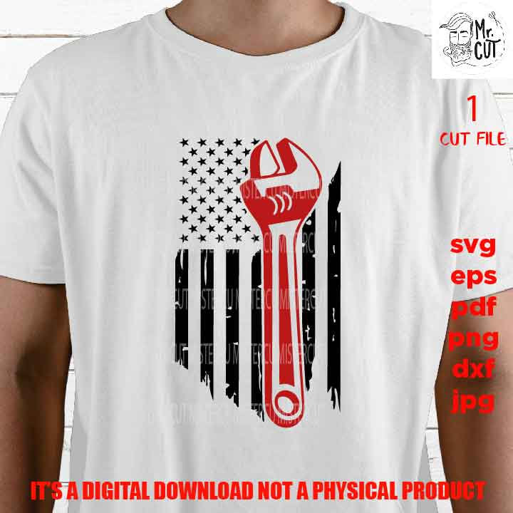 USA flag svg, Machinist Flag shirt vector design, sign, mechanic idea gift, Distressed Flag Svg, PNG hig resolution, Dxf, eps, pdf