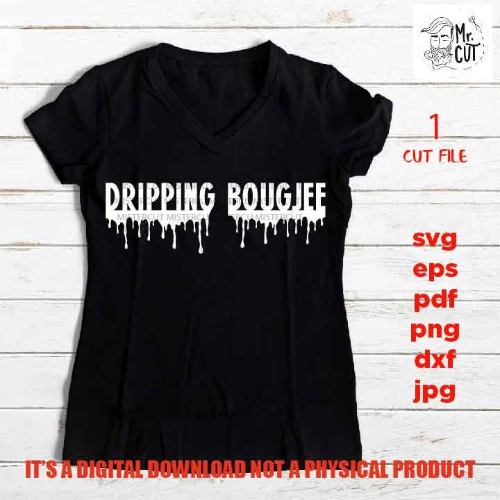 drippin bougjee svg, DxF, EpS, cut file, jpg reverse, black svg, black queen svg, cut files, Sexy Diva Glitter Design, melanin dripping svg