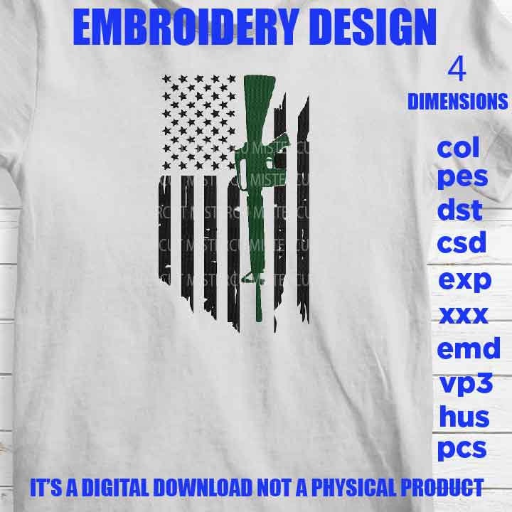 Machine Embroidery, USA flag army veteran, father's day flag Distressed gift idea PES, xxx, hus & more, embroidery files, patriotic