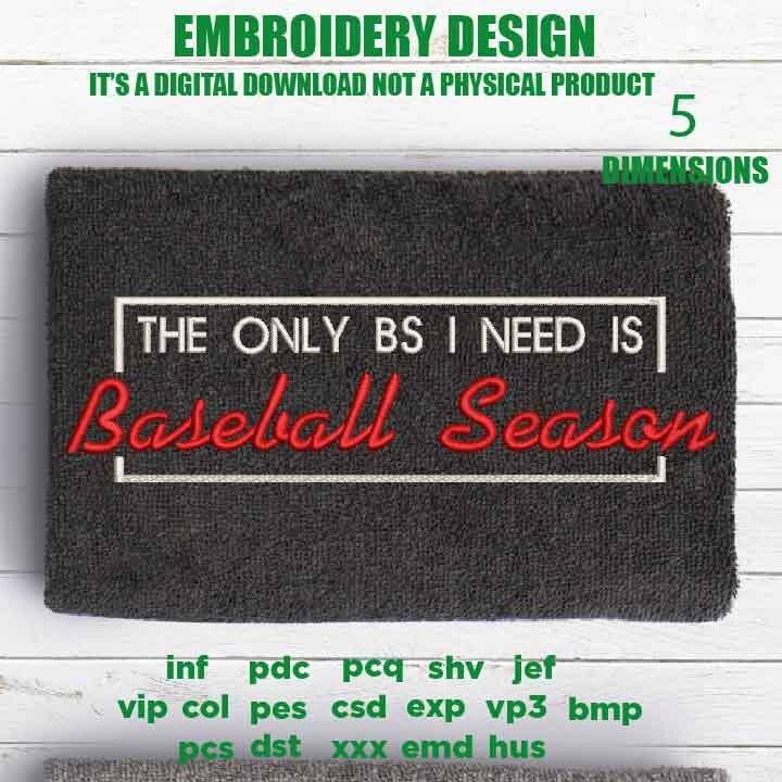 Machine Embroidery, the only BS I need is baseball season embroidery files, sport gift idea PES, xxx hus & more, embroidery files baseball