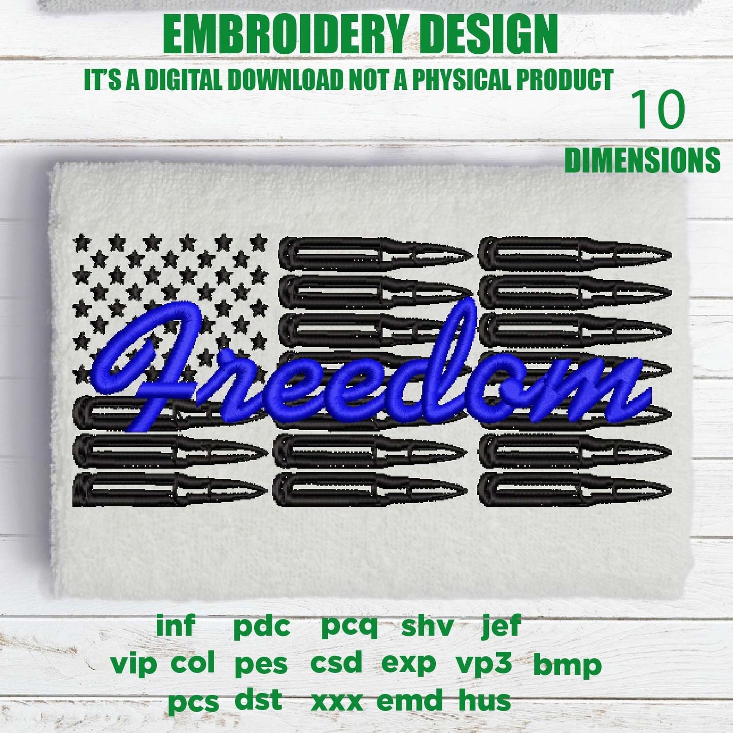 Machine Embroidery, USA flag freedom, 2nd amendment flag, defend the second gift idea PES, xxx, hus & more, embroidery files, patriotic