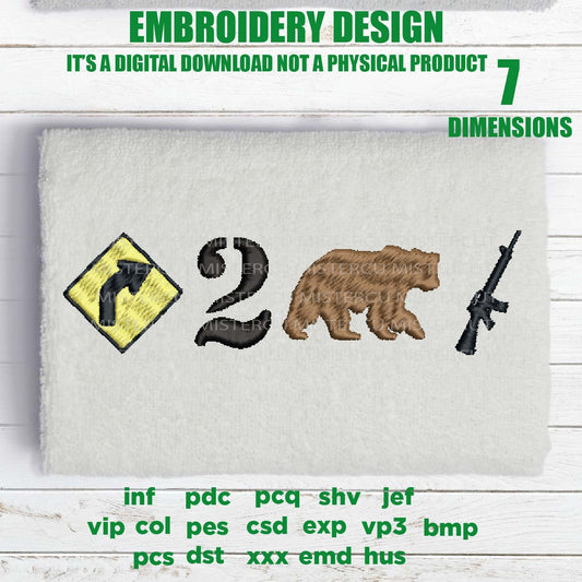 Machine Embroidery, right to bear arms, 2nd amendment flag, defend the second gift idea PES, xxx, hus & more, embroidery files, patriotic