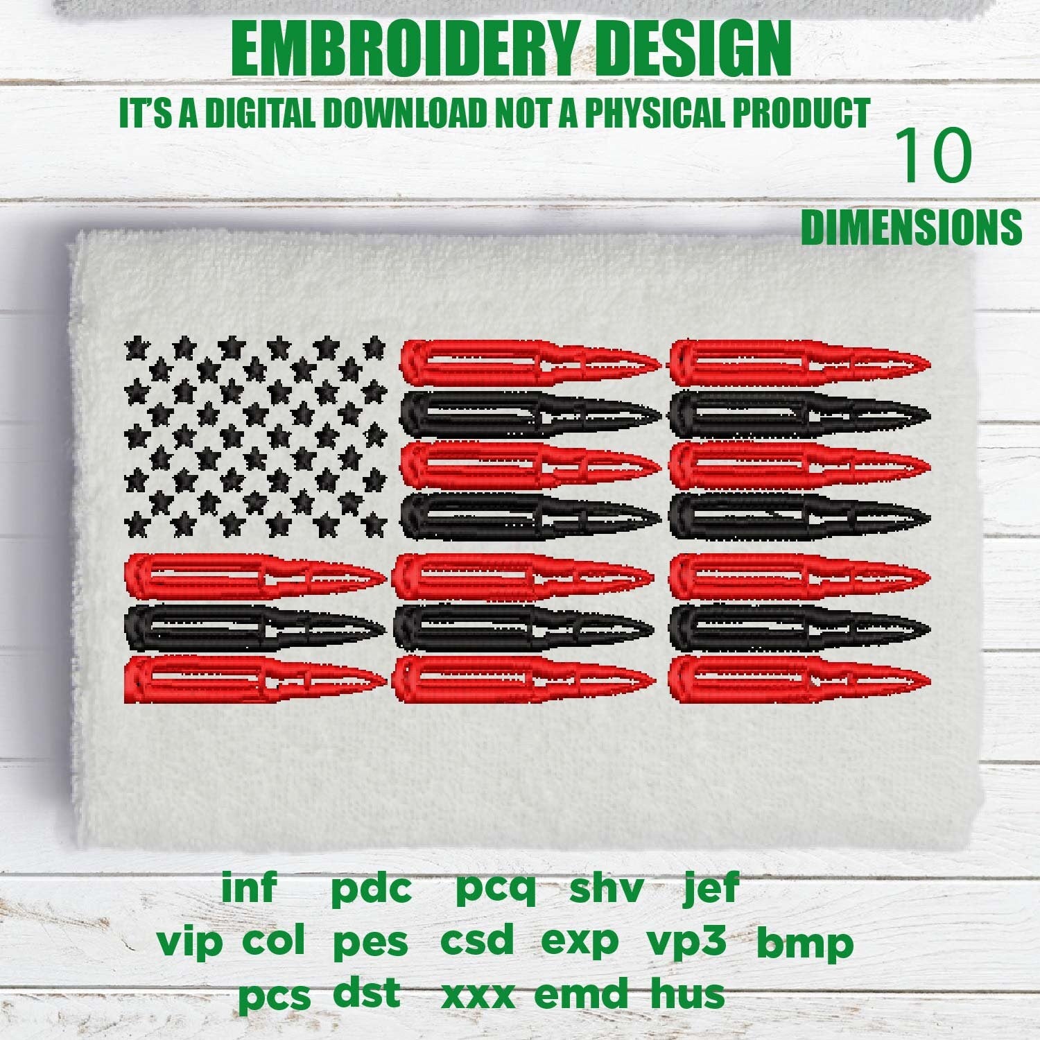 Machine Embroidery, USA flag freedom, 2nd amendment flag, defend the second gift idea PES, xxx, hus & more, embroidery files, patriotic