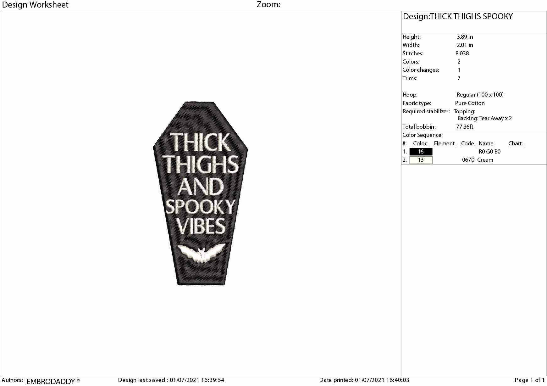 Thick Thighs and Spooky Vibes Machine Embroidery funny gift idea PES, xxx, hus & more, embroidery files digital download