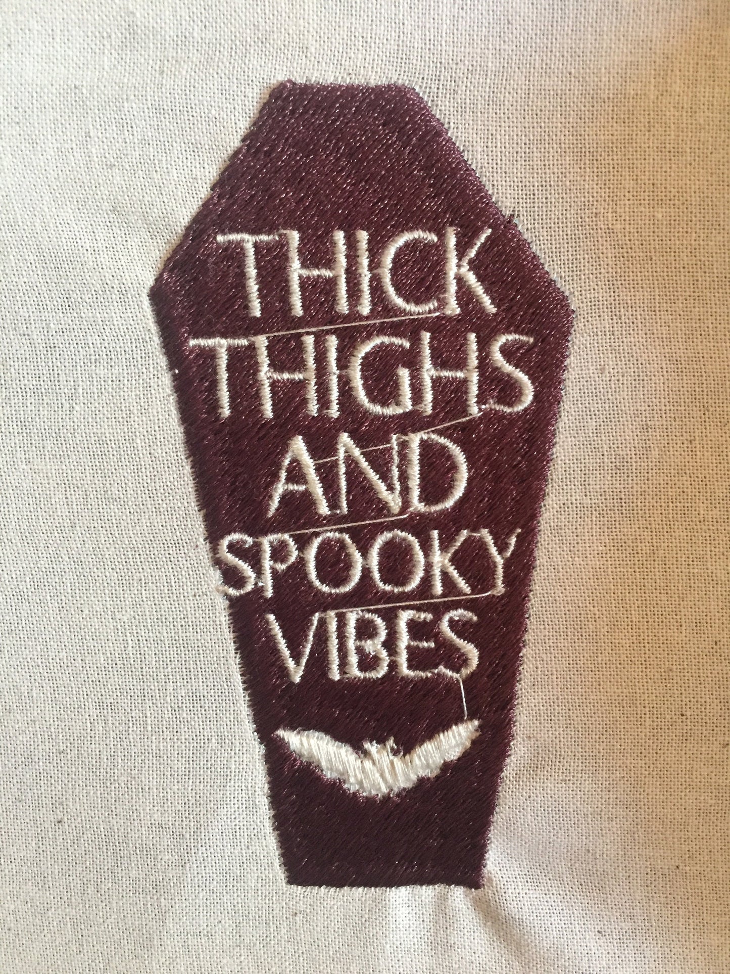 Thick Thighs and Spooky Vibes Machine Embroidery funny gift idea PES, xxx, hus & more, embroidery files digital download