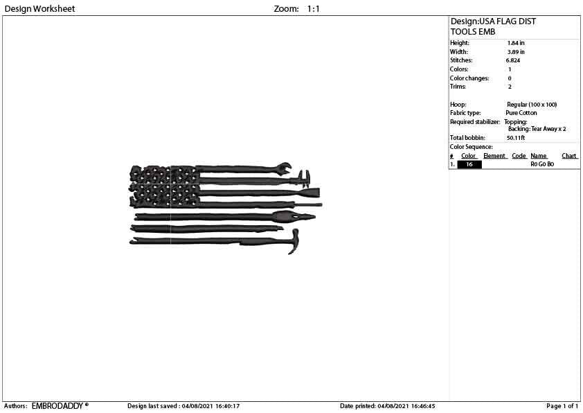 Machine Embroidery, USA flag distressed tools gift idea PES, xxx, hus & more, embroidery files , husband pes