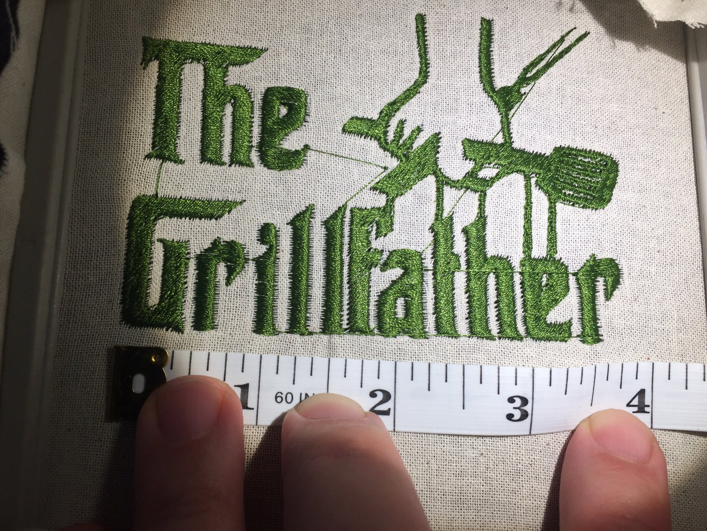 Machine Embroidery, the grillfather, the grill father, grill funny embroidery design, gift for men, bbq lover gift idea PES, xxx, hus & more