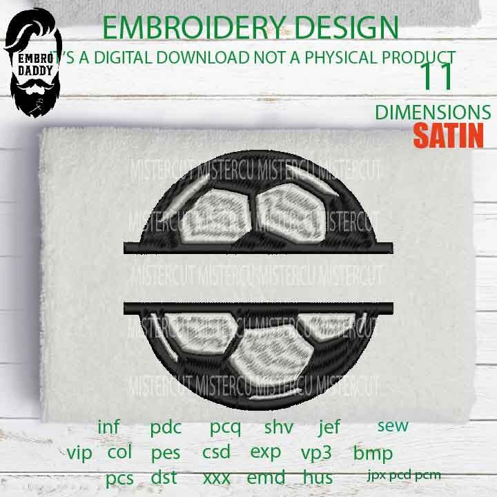 Machine Embroidery, soccer ball split gift idea PES, split frame xxx, hus & more, embroidery files , husband pes