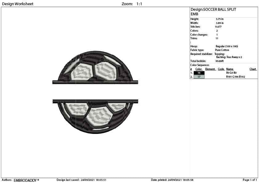 Machine Embroidery, soccer ball split gift idea PES, split frame xxx, hus & more, embroidery files , husband pes