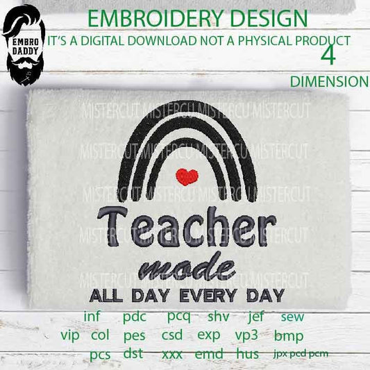 Machine Embroidery, teacher mode, teacher, school, funny embroidery files, Teacher gift idea PES, xxx, hus & more, pot holder