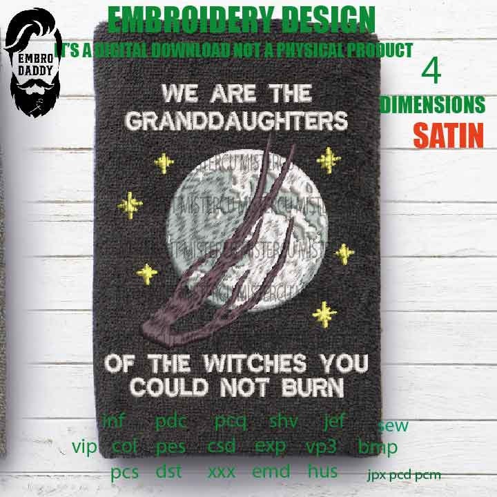 Machine Embroidery, we are grand daughters, embroidery files,  Gift Idea, nature Design landscape, PES, xxx, hus & more, outdoor pes