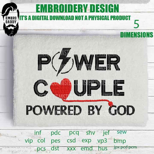 Machine Embroidery, power couple, appreciation gift idea PES, xxx, hus & more, embroidery files, reunion, adniversary love