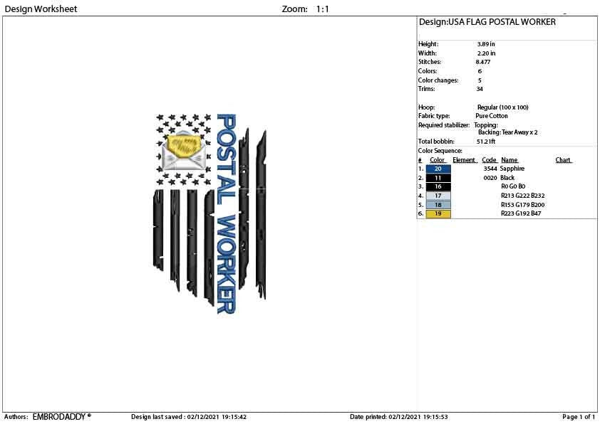 Machine Embroidery, usa flag postalworker, distressed flag, gift for dad, gift idea PES, xxx, hus & more, patriotic 4th july embroidery file