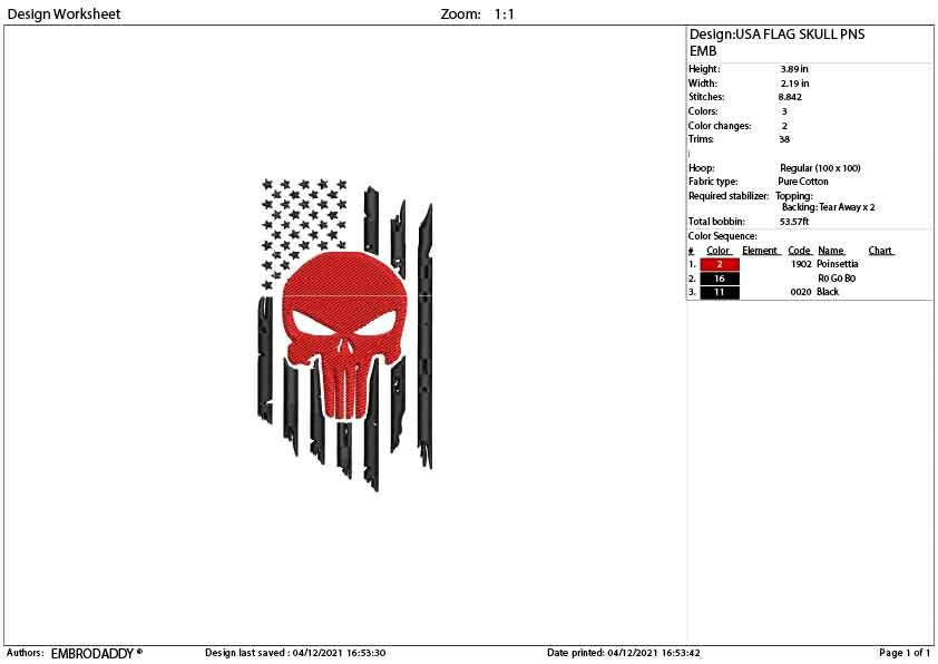 Machine Embroidery, usa flag skull , badass gift idea PES, xxx, hus & more, embroidery files, patriotic