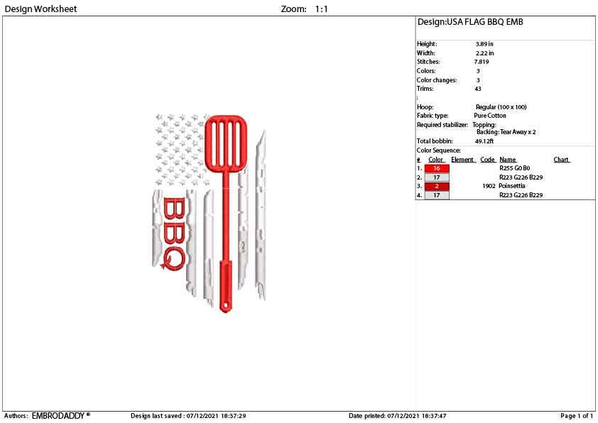 Machine Embroidery, USA flag BBQ gift idea PES, xxx, hus & more, embroidery files , husband pes