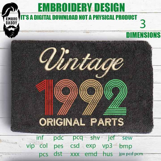 Machine Embroidery, Vintage 1992 Original parts pes,  birthday funny embroidery files, gift idea PES, xxx, hus & more