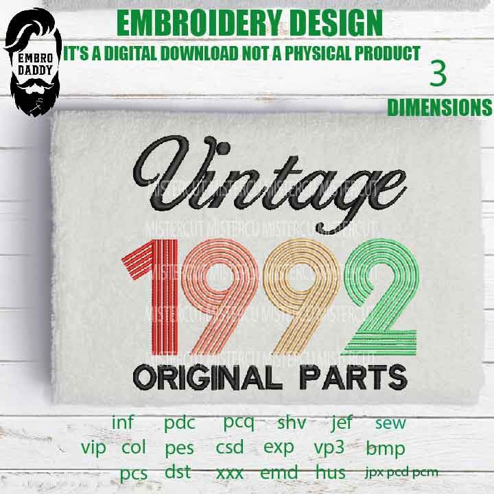 Machine Embroidery, Vintage 1992 Original parts pes,  birthday funny embroidery files, gift idea PES, xxx, hus & more