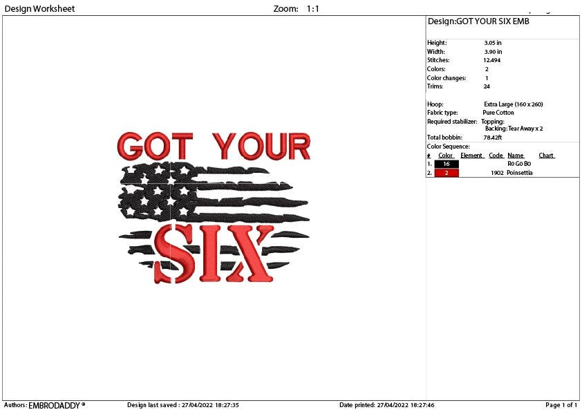 Machine Embroidery, USA flag got your six Embroidery files, american gift idea PES, xxx, hus & more, embroidery files, patrioticd