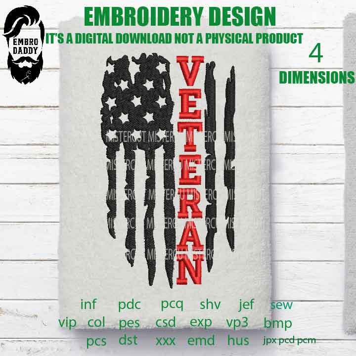 Machine Embroidery, USA flag veteran gift idea PES, xxx, hus & more, embroidery files , husband pes, usa flag gift idea pes