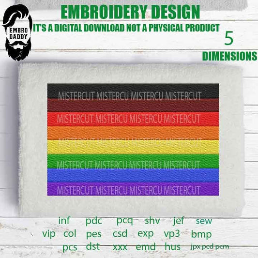 Machine Embroidery, Philly Pride flag, Pride Flag digital embroidery design, Gay pride, gift idea PES, xxx, hus & more, embroidery files