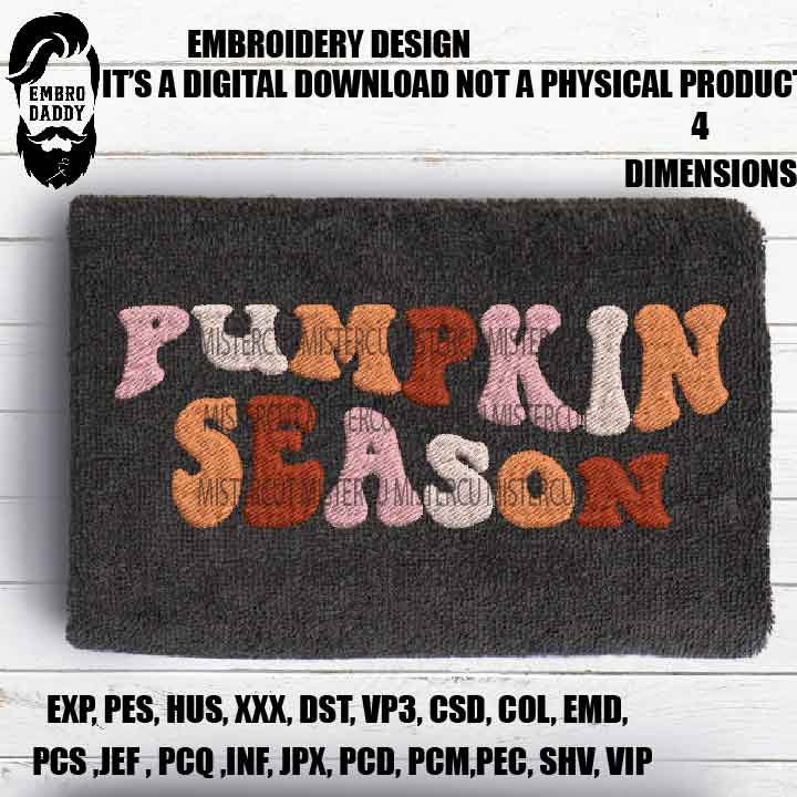 Machine Embroidery, pumpkin season embroidery files, weavy pumpkin pes Gift Idea, autumn Design PES, xxx, hus & more, embroidery fall pes