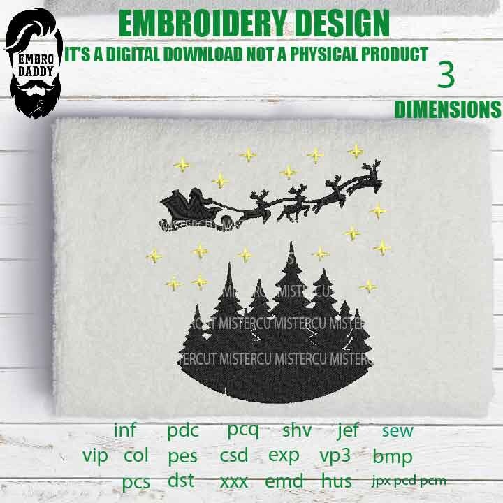 Machine Embroidery, santa, Christmas gift idea xxx, hus & more, embroidery files PES, xxx, hus and more, winter pes