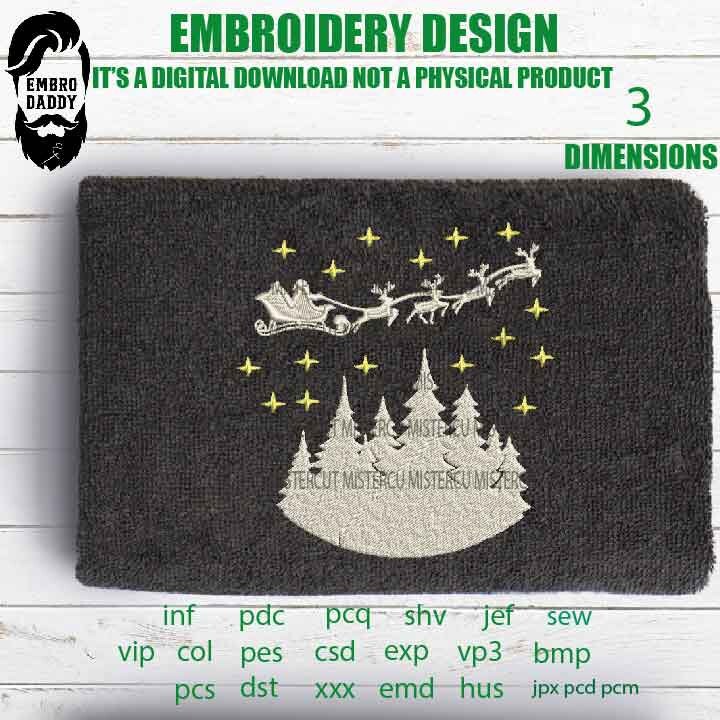 Machine Embroidery, santa, Christmas gift idea xxx, hus & more, embroidery files PES, xxx, hus and more, winter pes