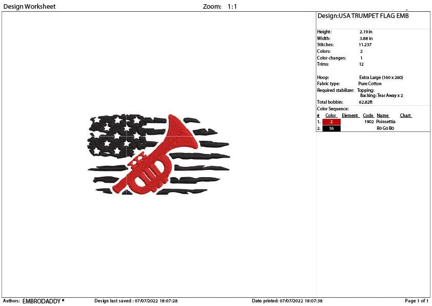 Machine Embroidery, USA flag trumpet gift idea PES, xxx, hus & more, guitar player gift idea embroidery files , husband pes