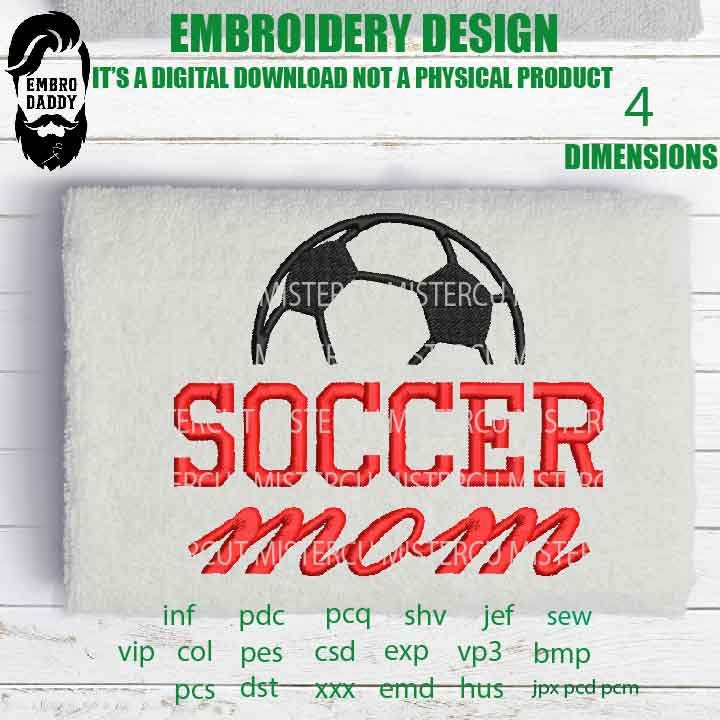 Machine Embroidery, Soccer ball split mom, soccer mom gift idea PES, xxx, hus & more, embroidery files , mom pes, mothers day gift pes