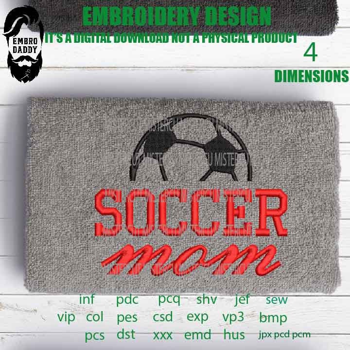 Machine Embroidery, Soccer ball split mom, soccer mom gift idea PES, xxx, hus & more, embroidery files , mom pes, mothers day gift pes