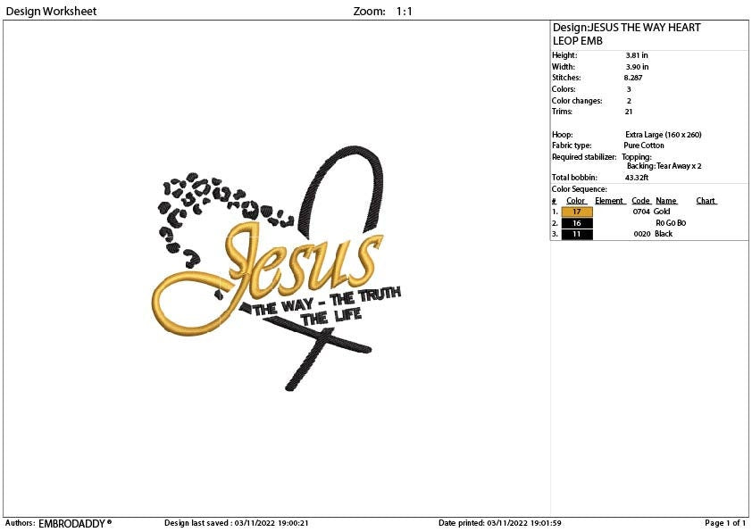 Embroidery files, Jesus the Way the Truth the Life Machine Embroidery Design, 2 sizes, Embroidery Pattern, Embroidery File PES, xxx, & more