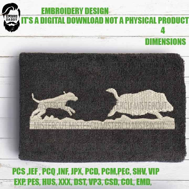 Embroidery files, Hounds Hunt Boar Machine Embroidery Design, 4 sizes, Embroidery Pattern, Embroidery File PES, xxx, & more